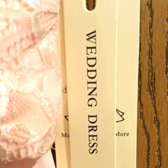 Wedding Gown Gallery Womans size 10 Wedding Dress peach lace top NWT Bride - Picture 4 of 10